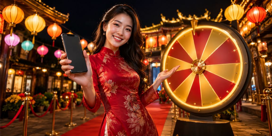 Bàn roulette lung linh dưới ánh đèn lồng Hội An về đêm